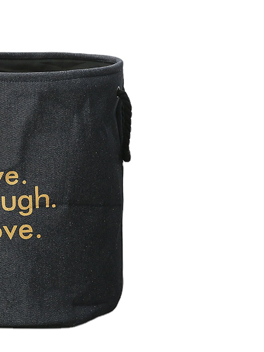 VON CASA Canvas Laundry Storage Basket - 80 Litre - Black