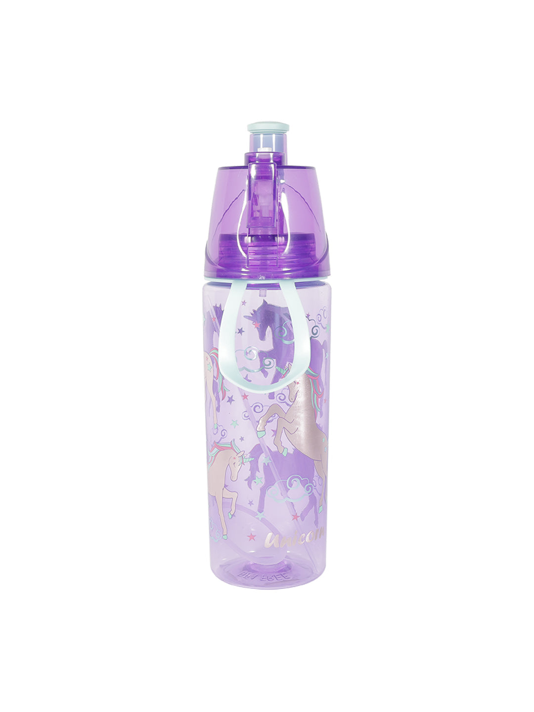 VON CASA Transparent Plastic Water Bottles - Purple, 500Ml
