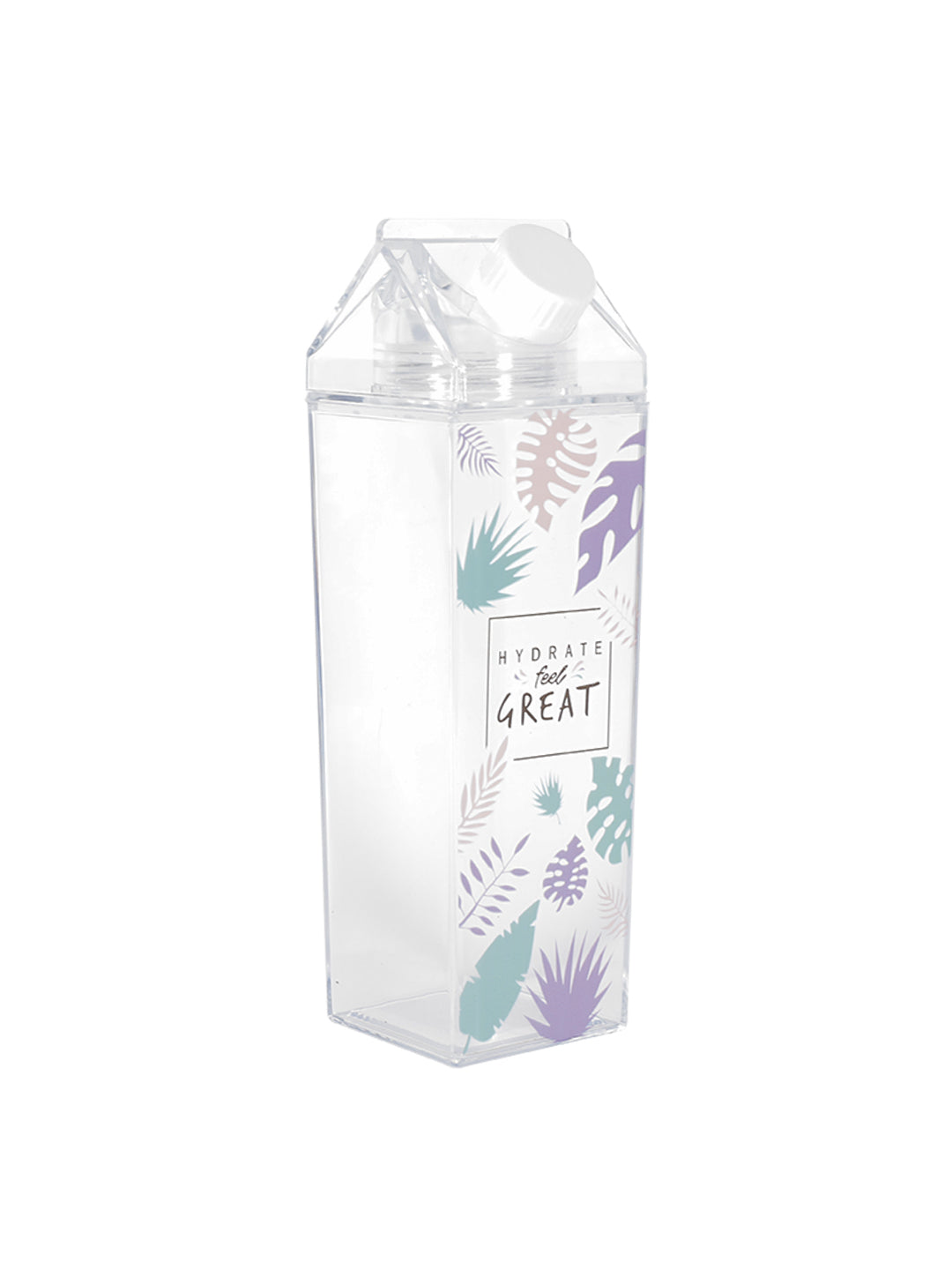 VON CASA "HYDRATE feel GREAT" Plastic Juice Bottles - 500Ml, Transparent