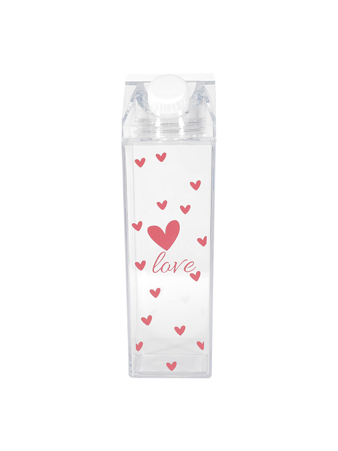 VON CASA "LOVE" Plastic Juice Bottles - 500Ml, Transparent