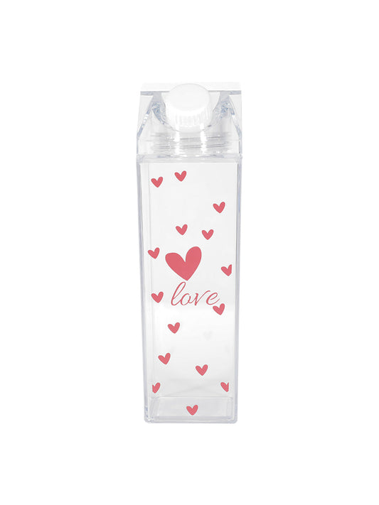 VON CASA "LOVE" Plastic Juice Bottles - 500Ml, Transparent