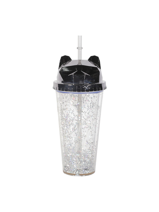 VON CASA 380Ml Black Cat Ear Travel Sipper With Straw