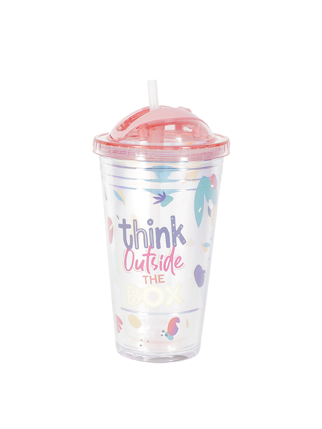 VON CASA Multicolor Sipper Tumbler With Straw - 450Ml