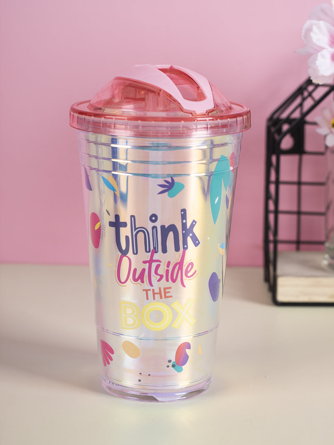 VON CASA Multicolor Sipper Tumbler With Straw - 450Ml