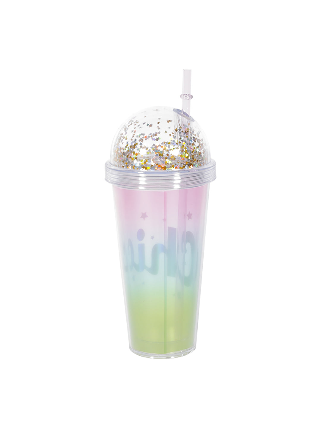VON CASA Plastic Tumbler With Straw And Lid - 380Ml