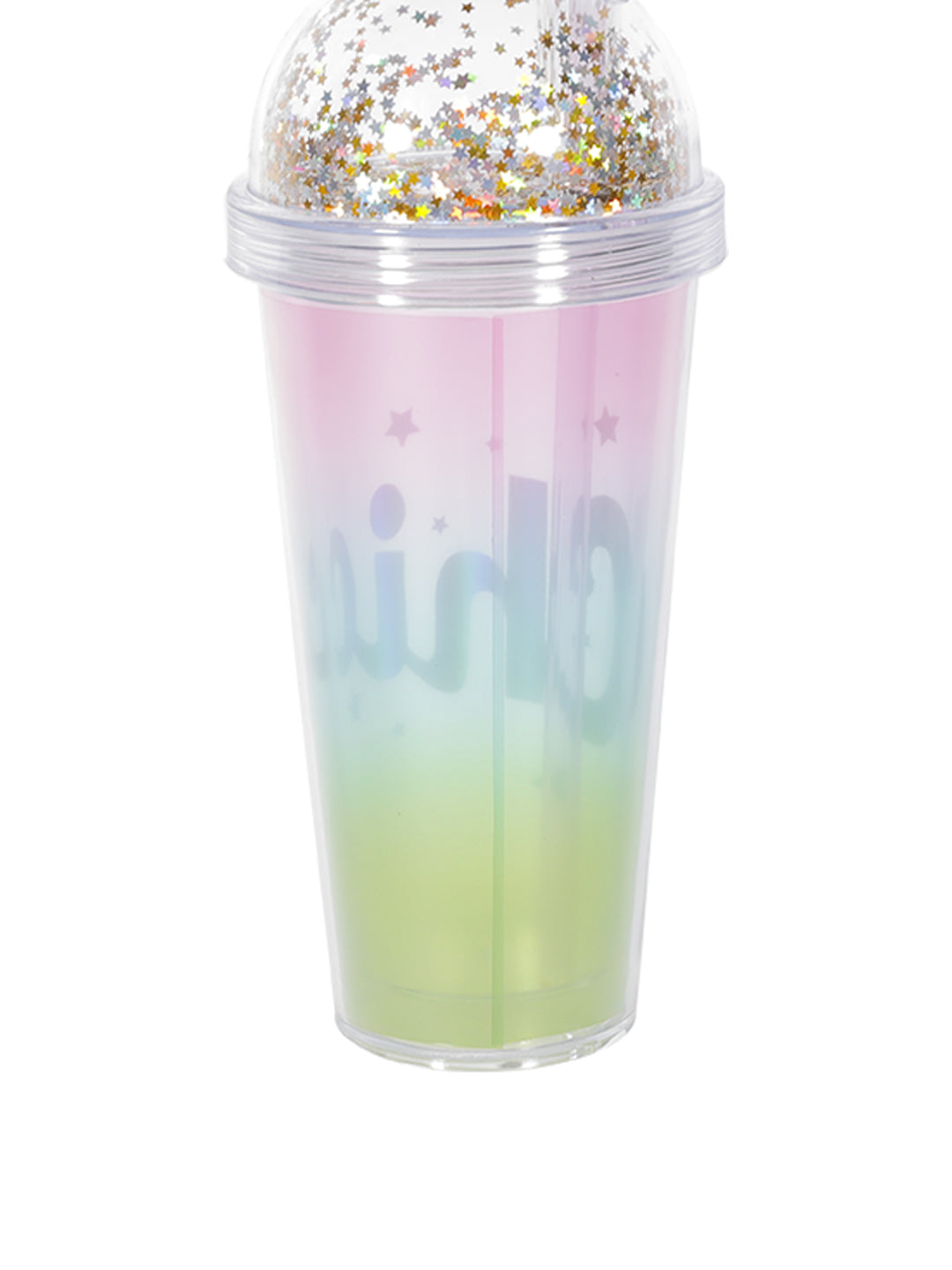VON CASA Plastic Tumbler With Straw And Lid - 380Ml