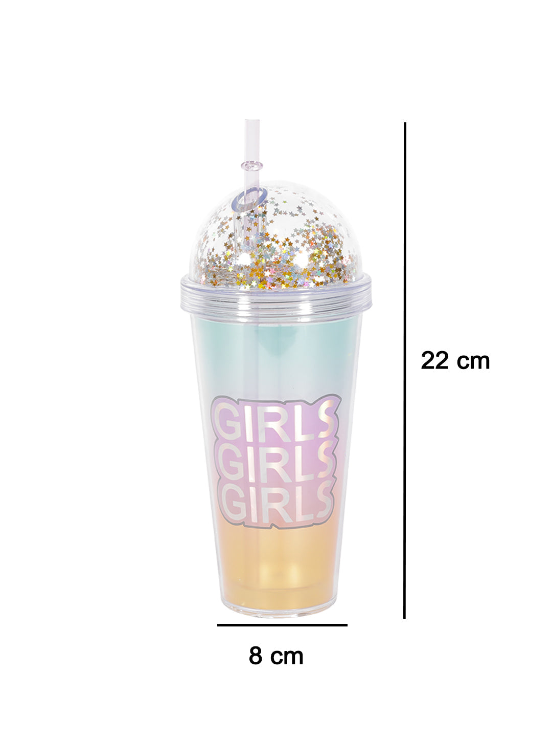 VON CASA 380Ml Tumbler With Straw And Lid - Plastic
