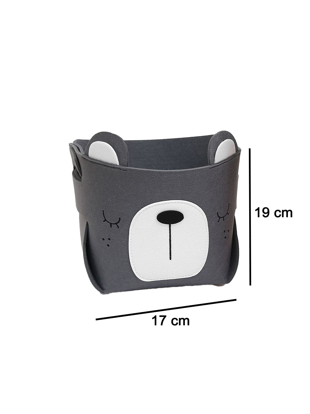 VON CASA Canvas Basket Organizer With Handle - Grey