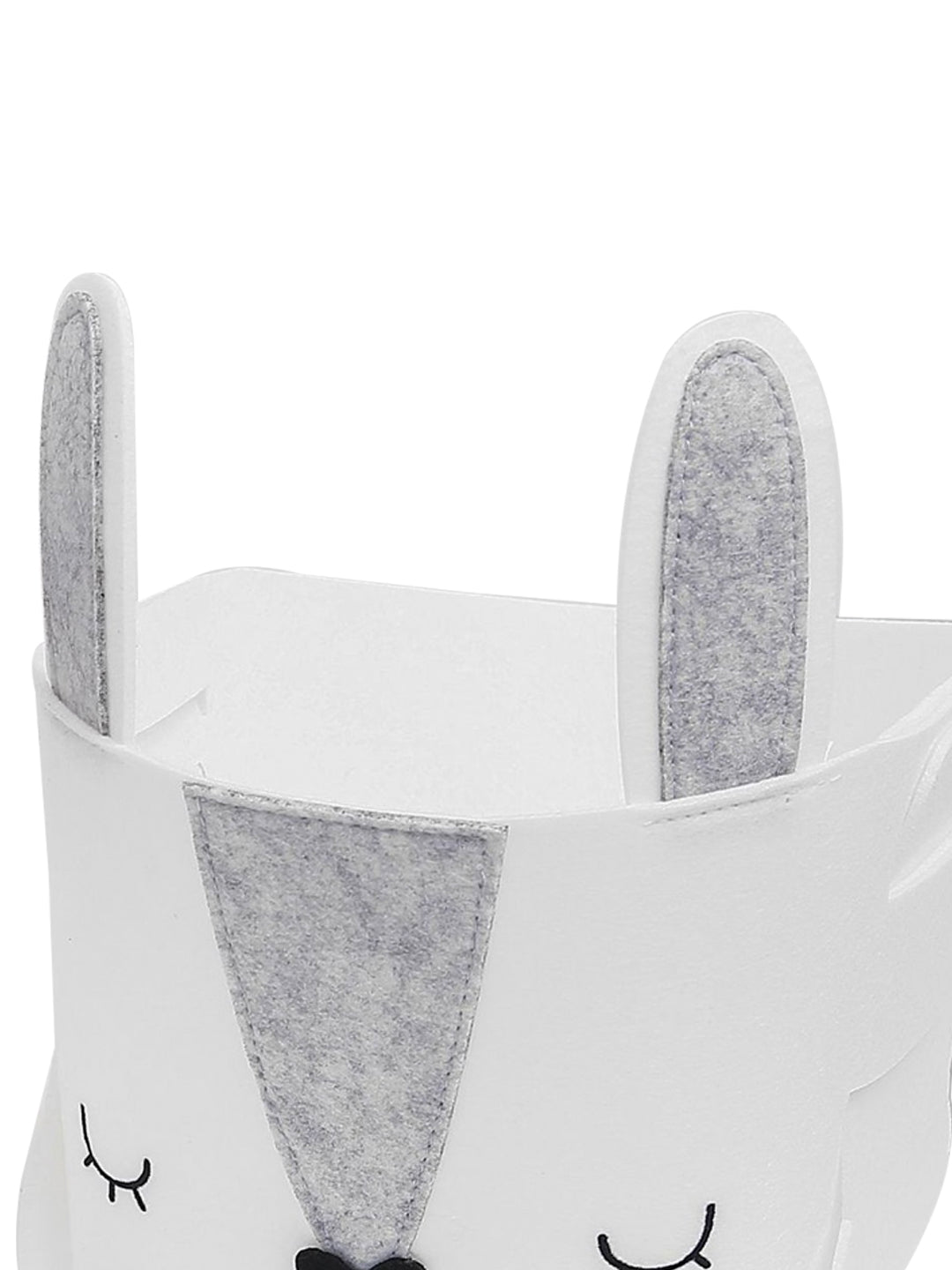 VON CASA Canvas Basket Organizer With Handle - White