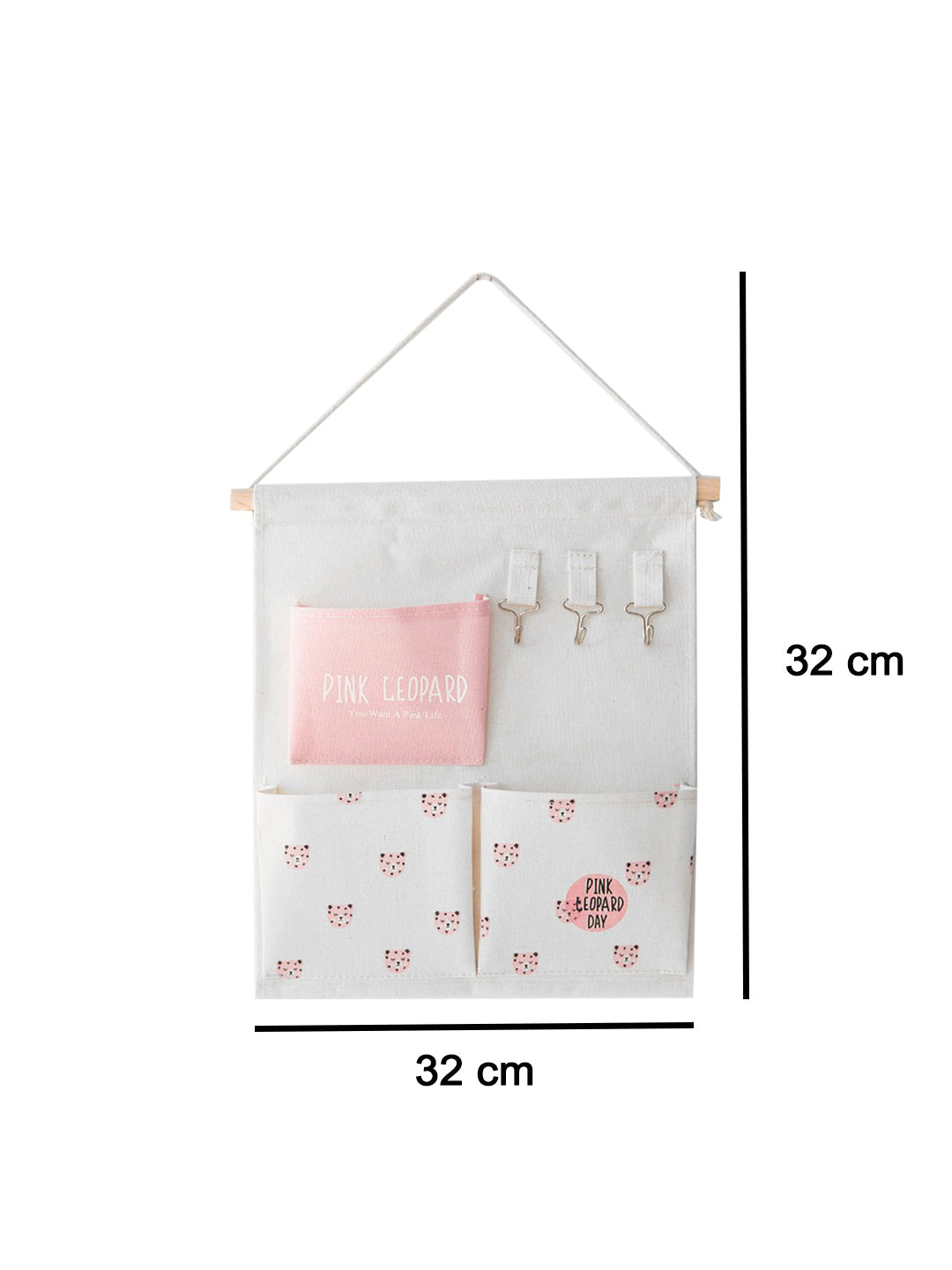 VON CASA Wall Door Hanging Storage Organizer 3 And Key Hook - Multicolor