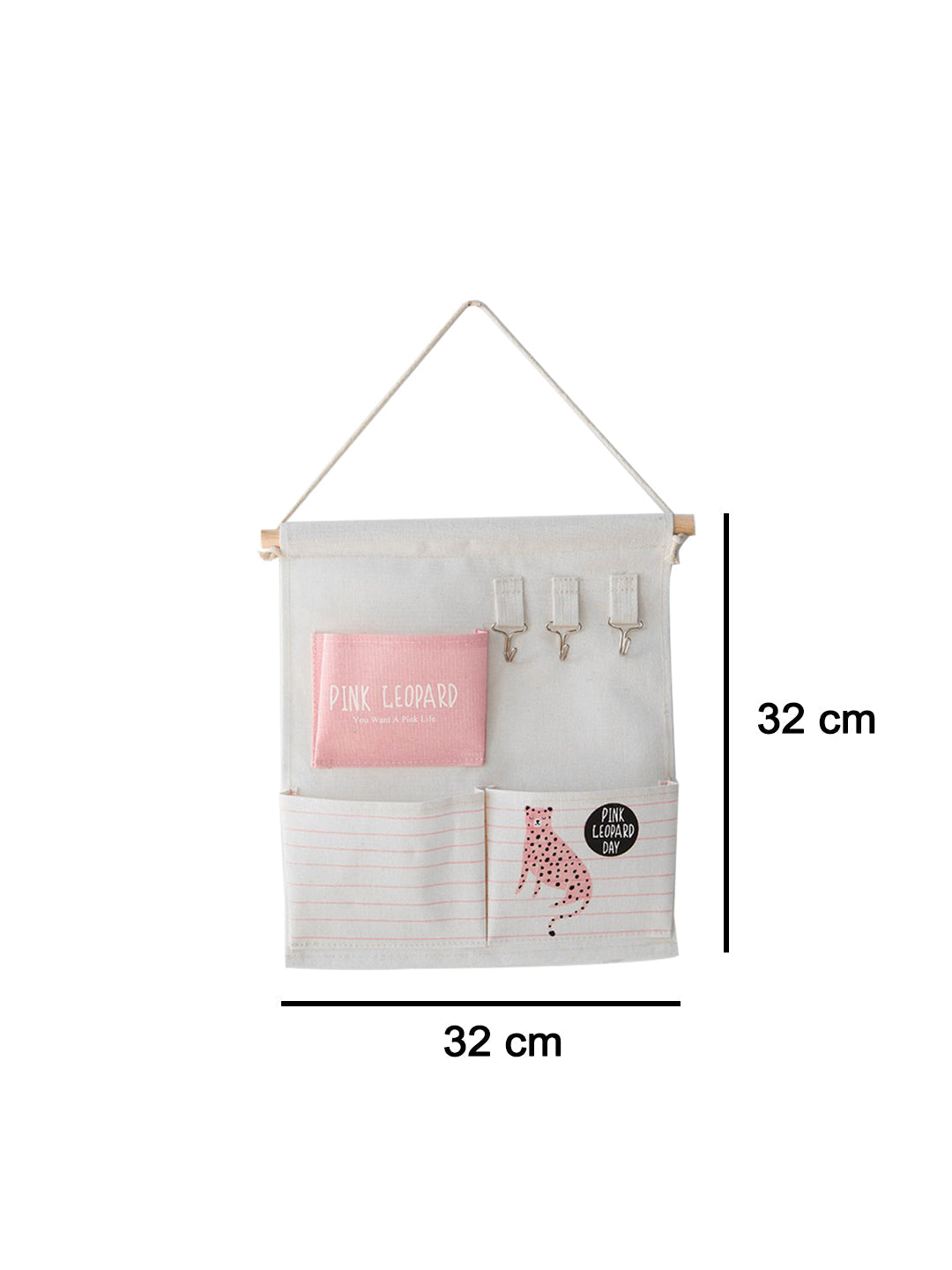 VON CASA Wall Hanging Organizer 3 And Key Hook - Multicolor