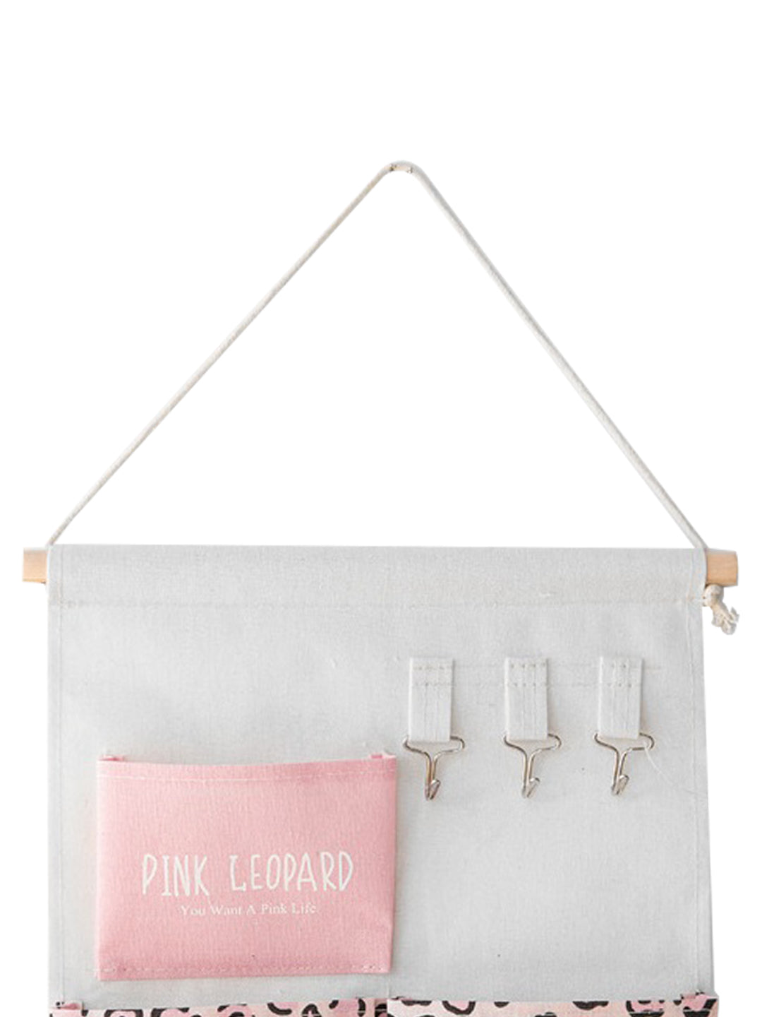 VON CASA Storage Pockets Wall Door Hanging Organizer 3 And Key Hook - Multicolor
