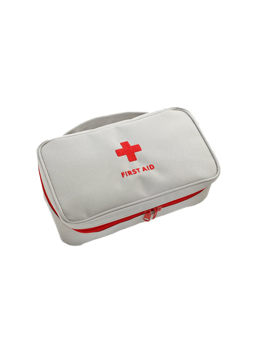 VON CASA Rectangular Polyester First Aid Box - Light Grey