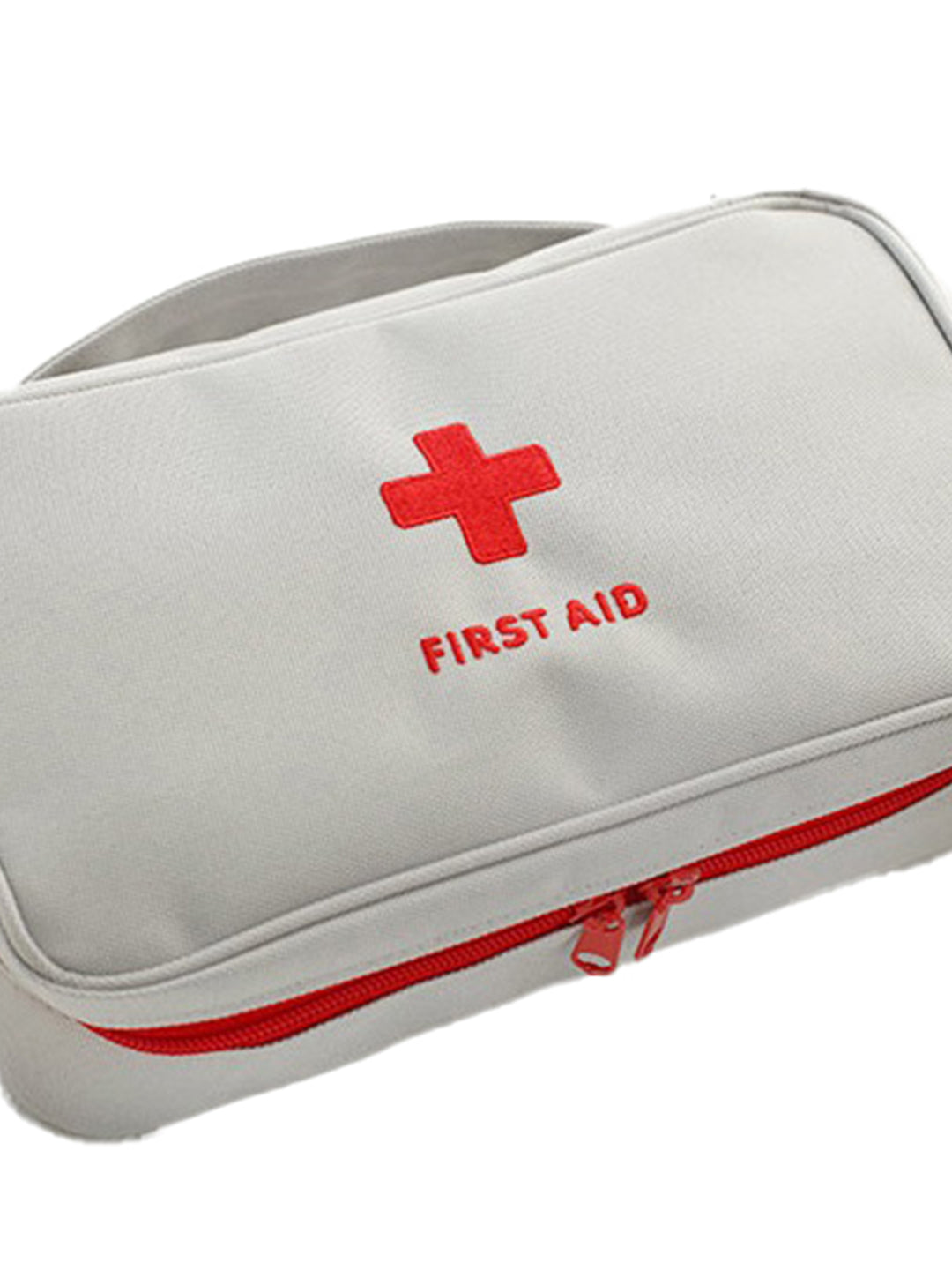 VON CASA Rectangular Polyester First Aid Box - Light Grey