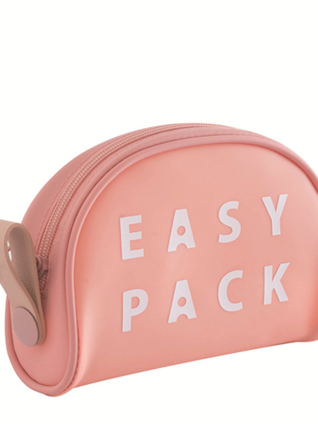 VON CASA D Shaped Plastic Travel Pouch - Peach