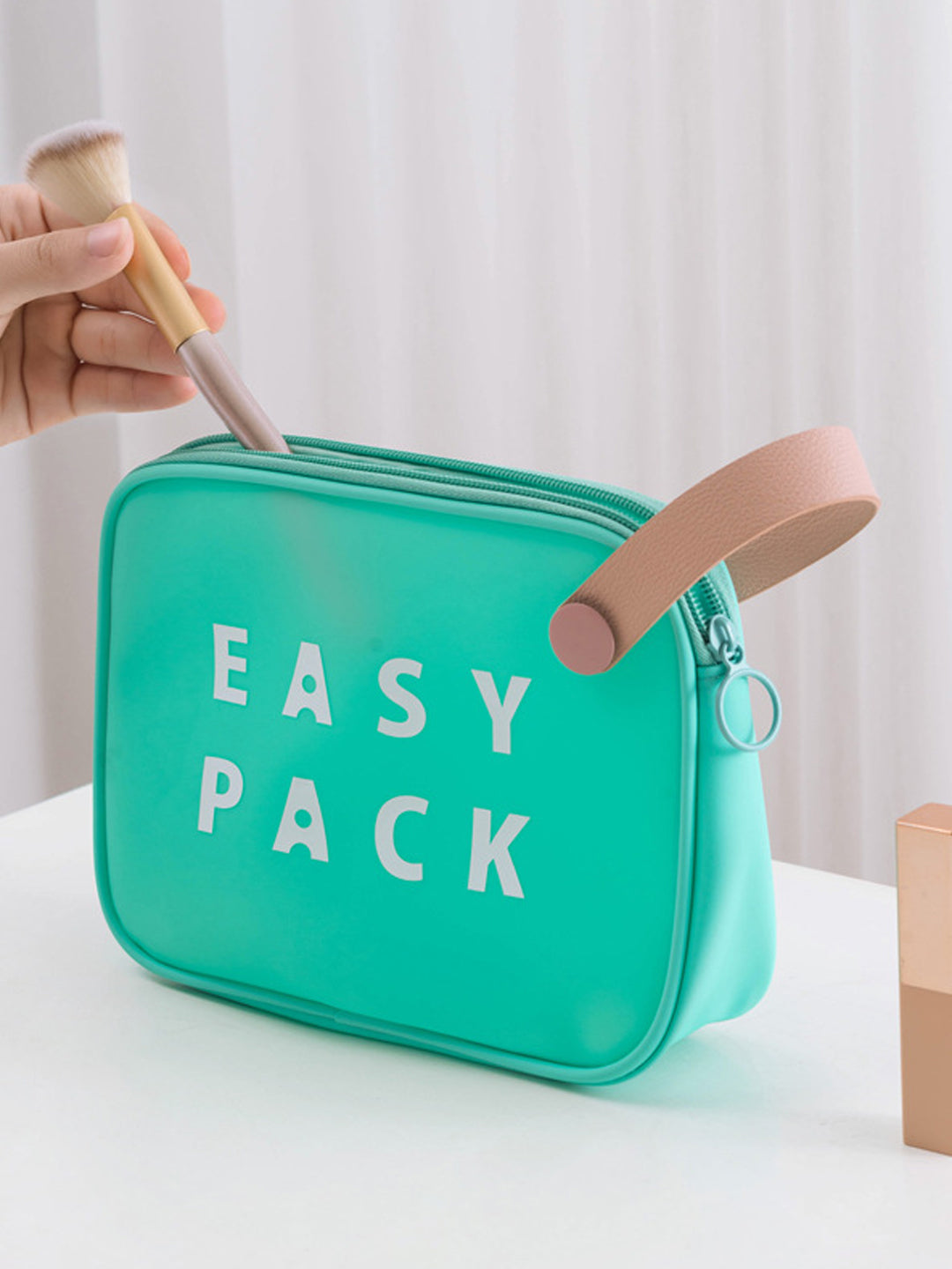 VON CASA Blue Plastic Travel Pouch
