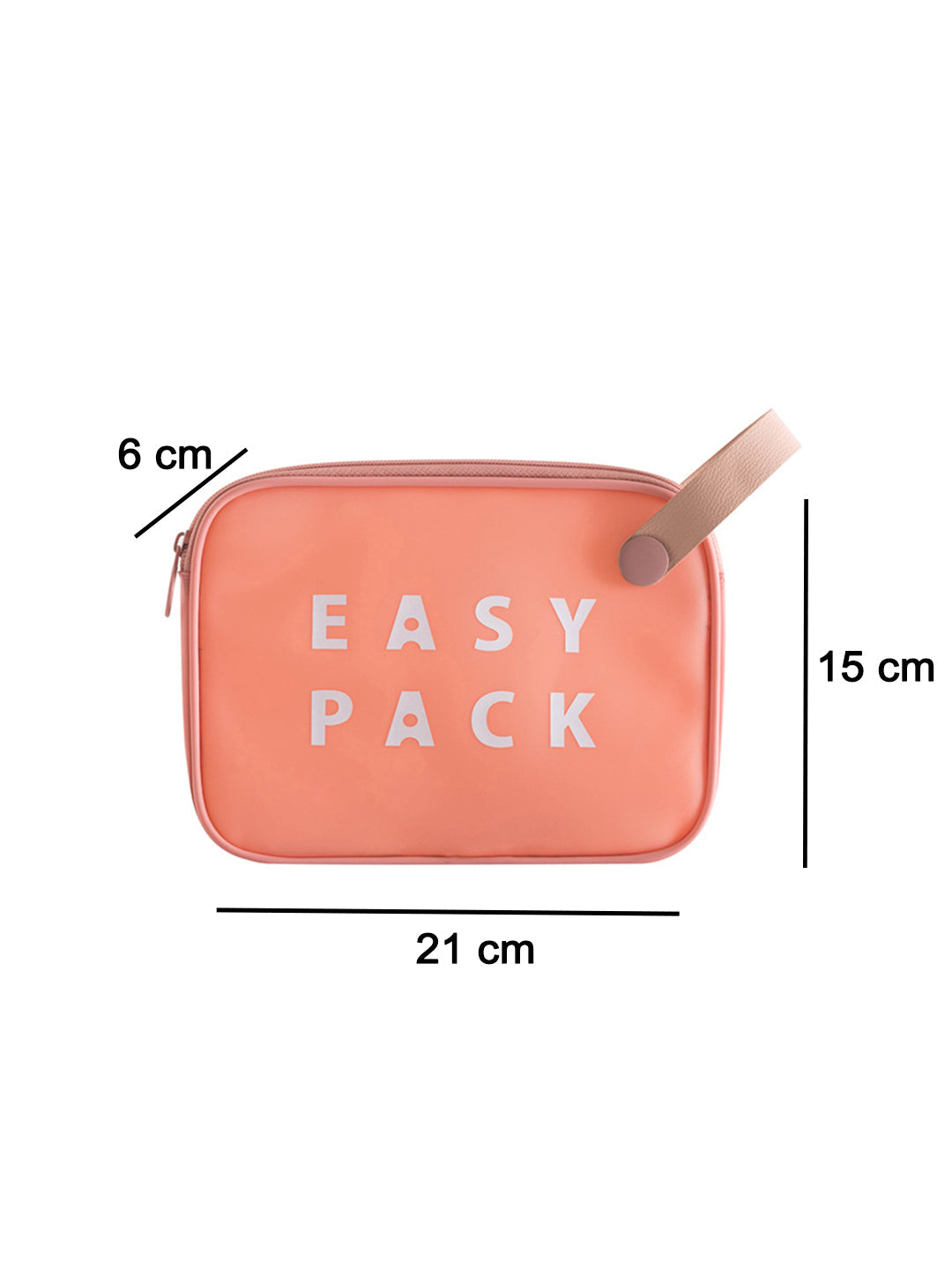 VON CASA Peach Plastic Travel Pouch