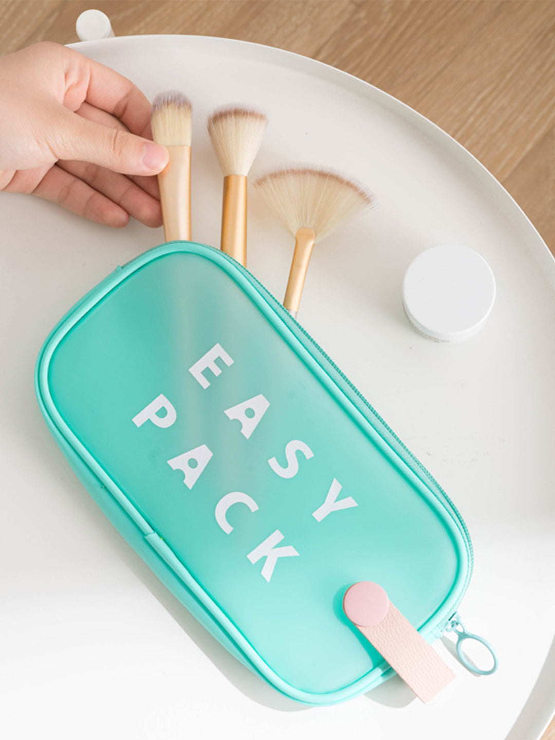 VON CASA Rectangular Plastic Travel Pouch - Blue