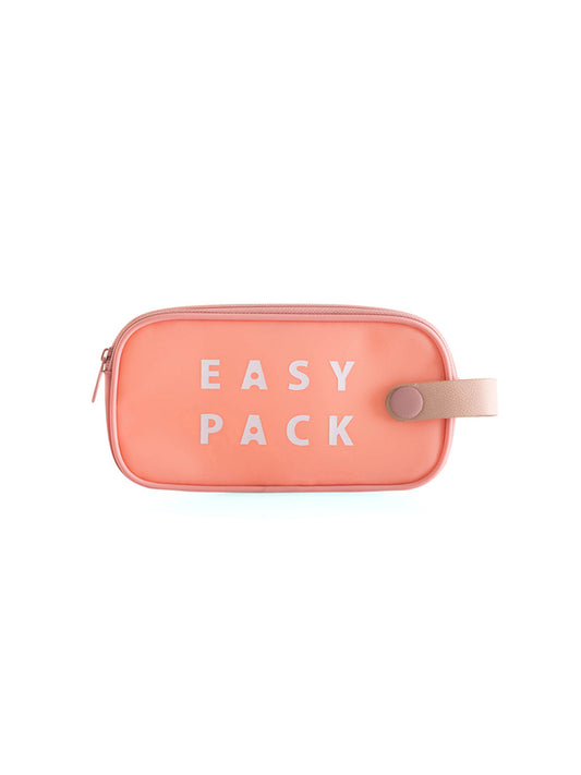 VON CASA Rectangular Plastic Travel Pouch - Peach