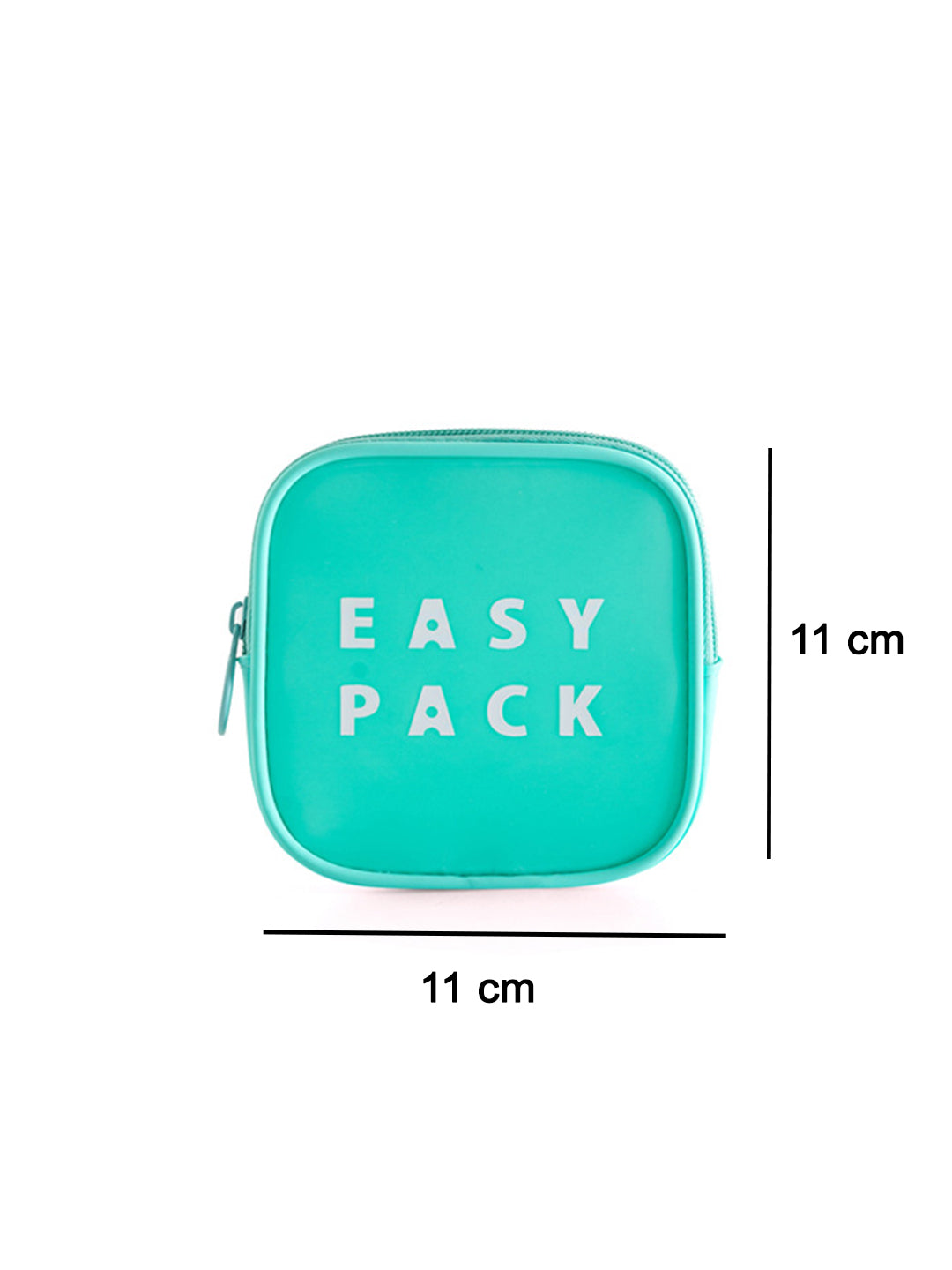 VON CASA Square Plastic Travel Pouch - Easy Pack - Blue