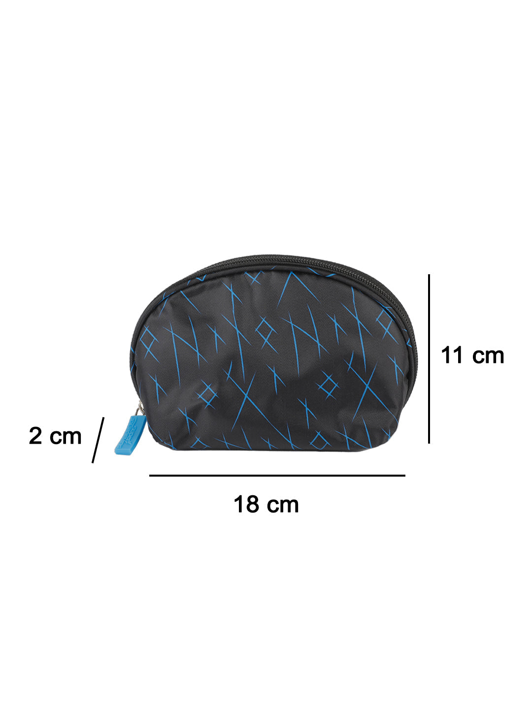 VON CASA Travel Toiletries Pouch - D Shape, Black