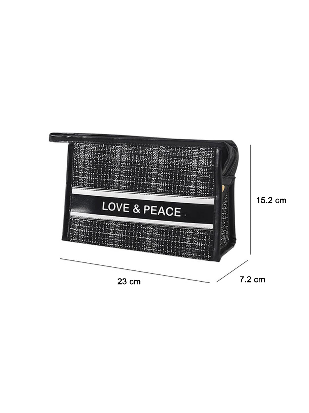VON CASA Trapezoid Black Multicolorpurpose Travel Pouch - 23X7.2X15.2Cm