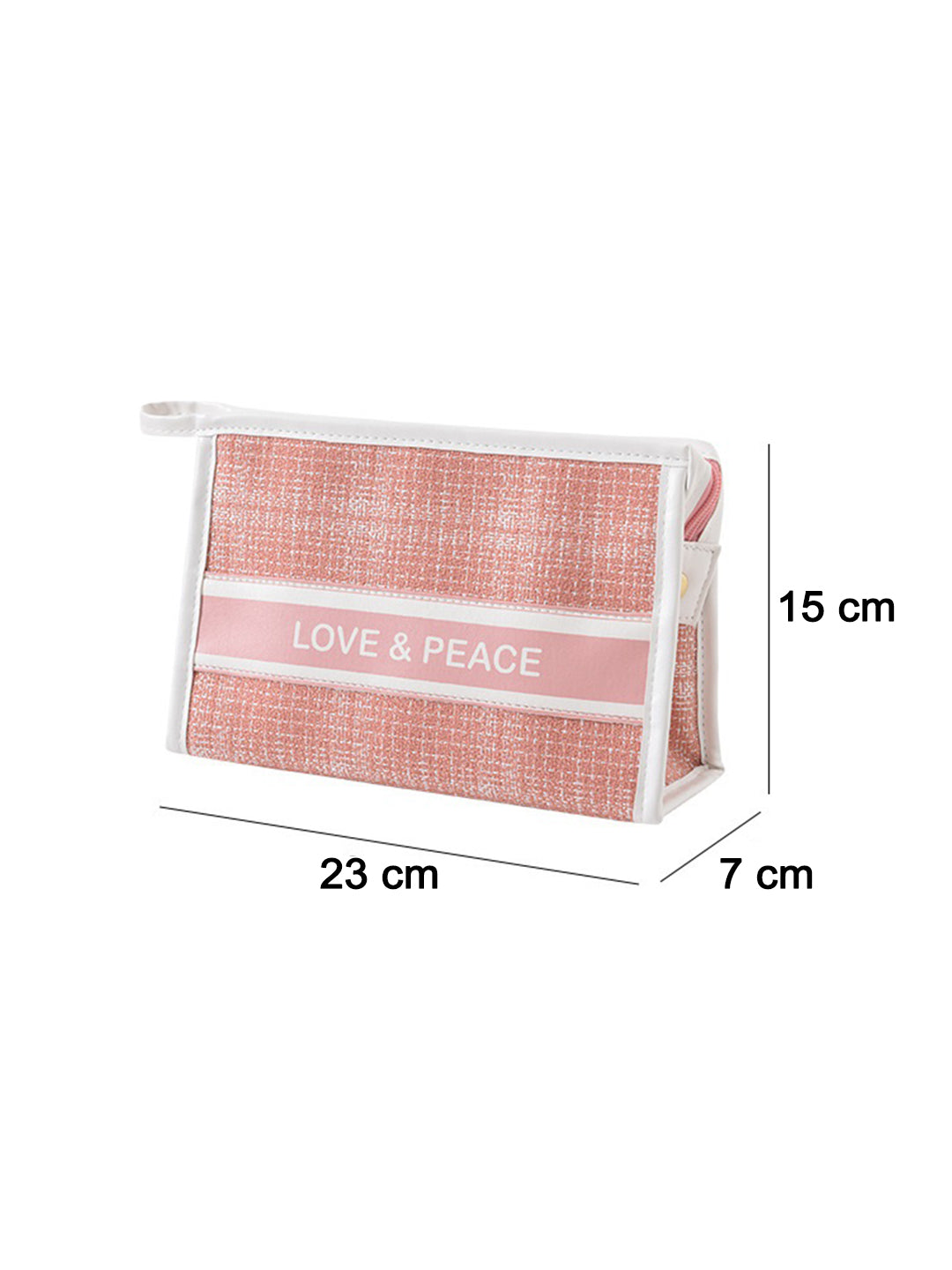 VON CASA Trapezoid Pink Multicolorpurpose Travel Pouch - 23X7.2X15.2Cm