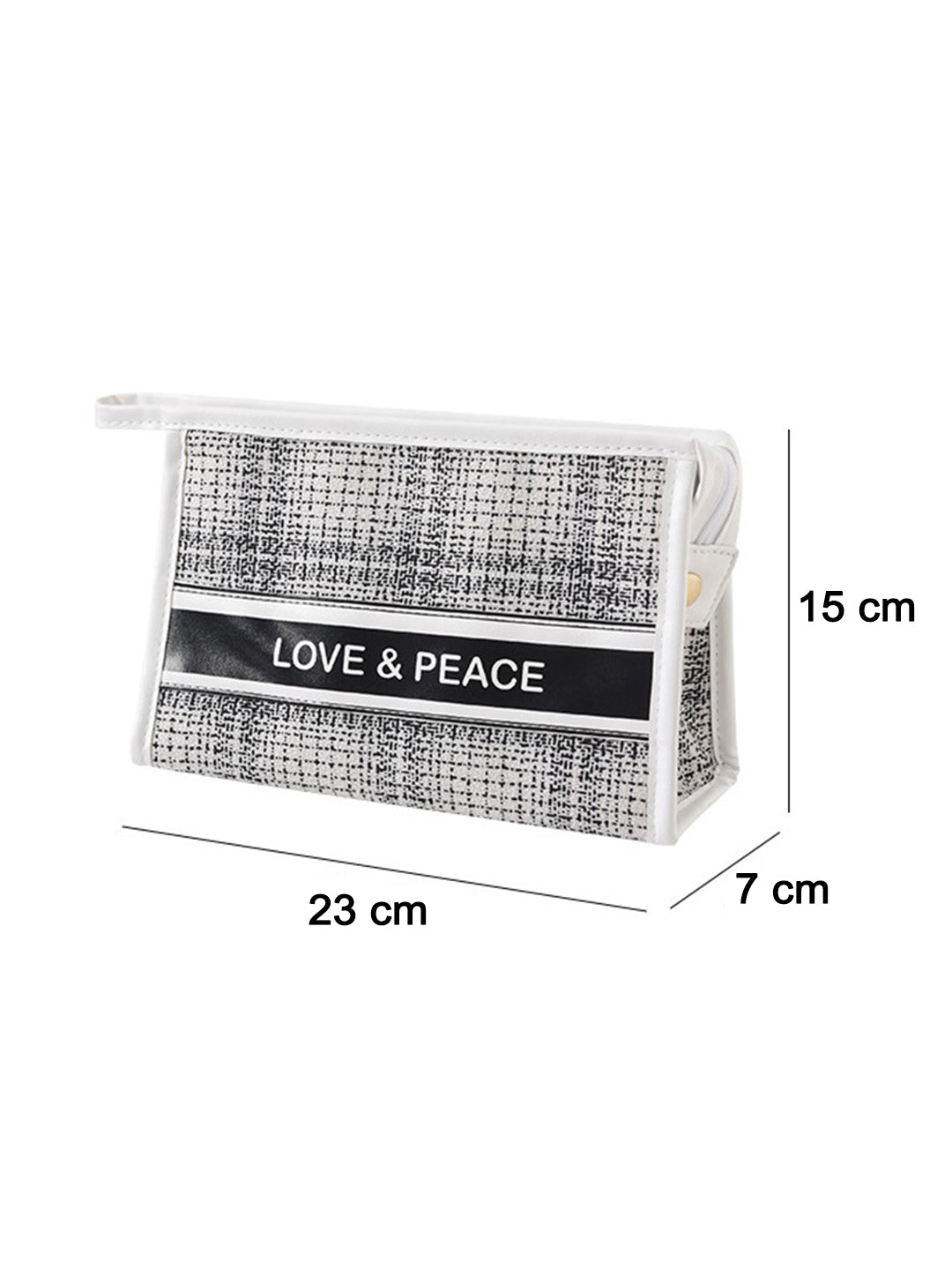 VON CASA Trapezoid White Multicolorpurpose Travel Pouch - 23X7.2X15.2Cm
