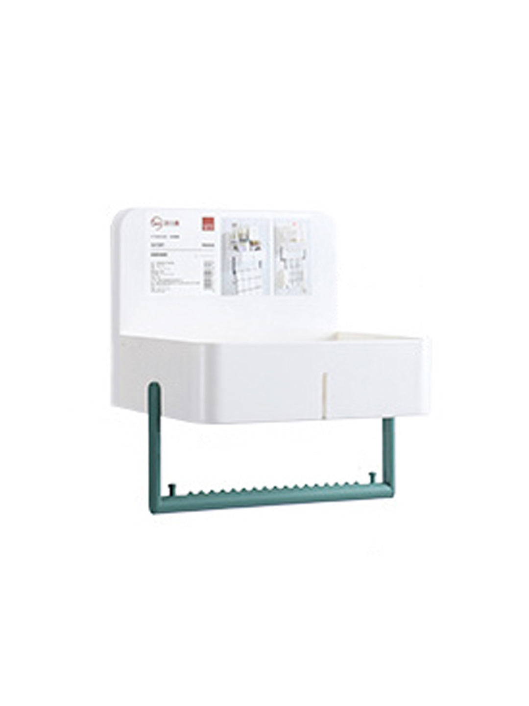 VON CASA Bathroom Storage Rack With Towel Bar - White