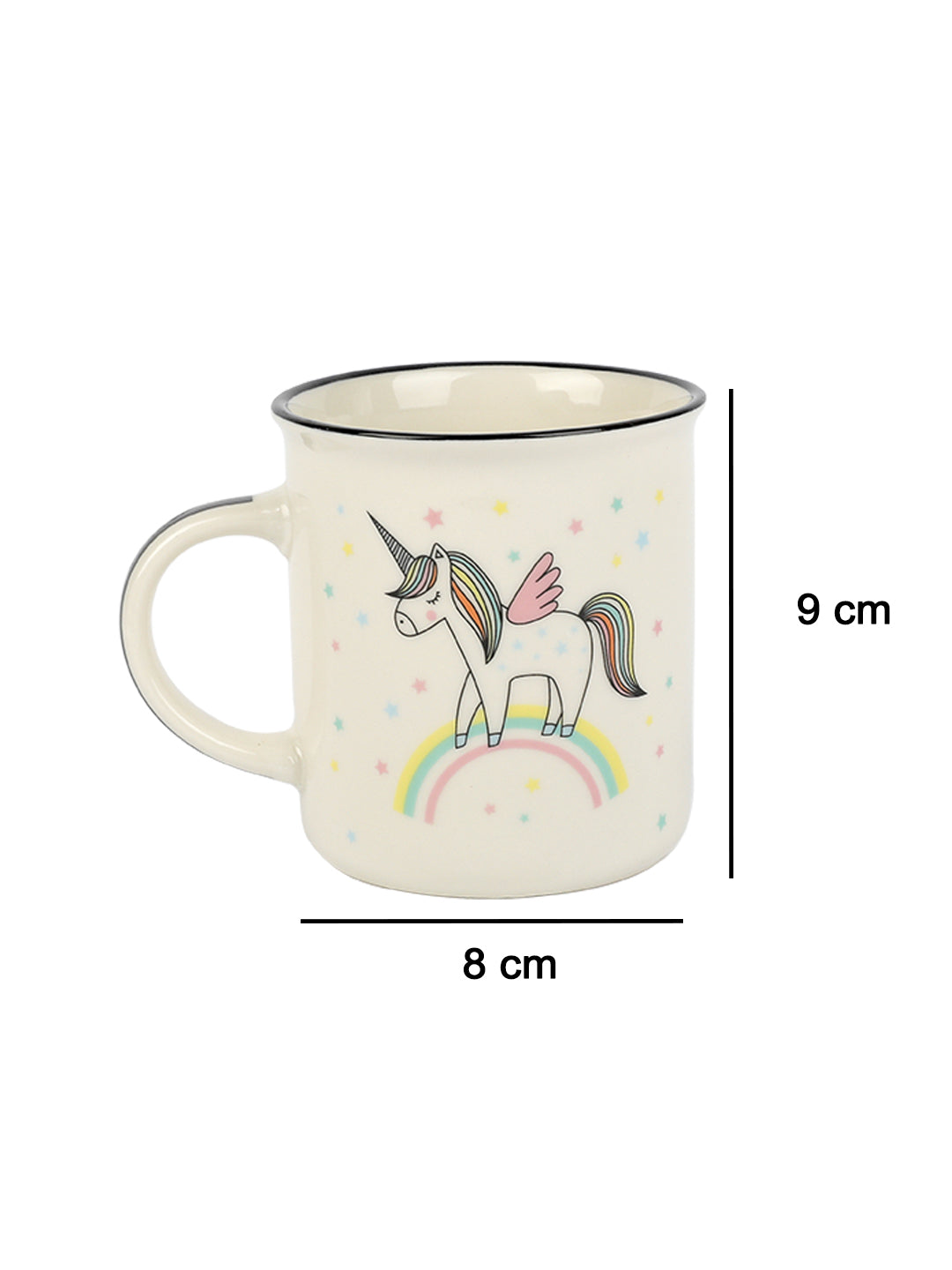 VON CASA 350Ml Kids Unicorn Mug - White