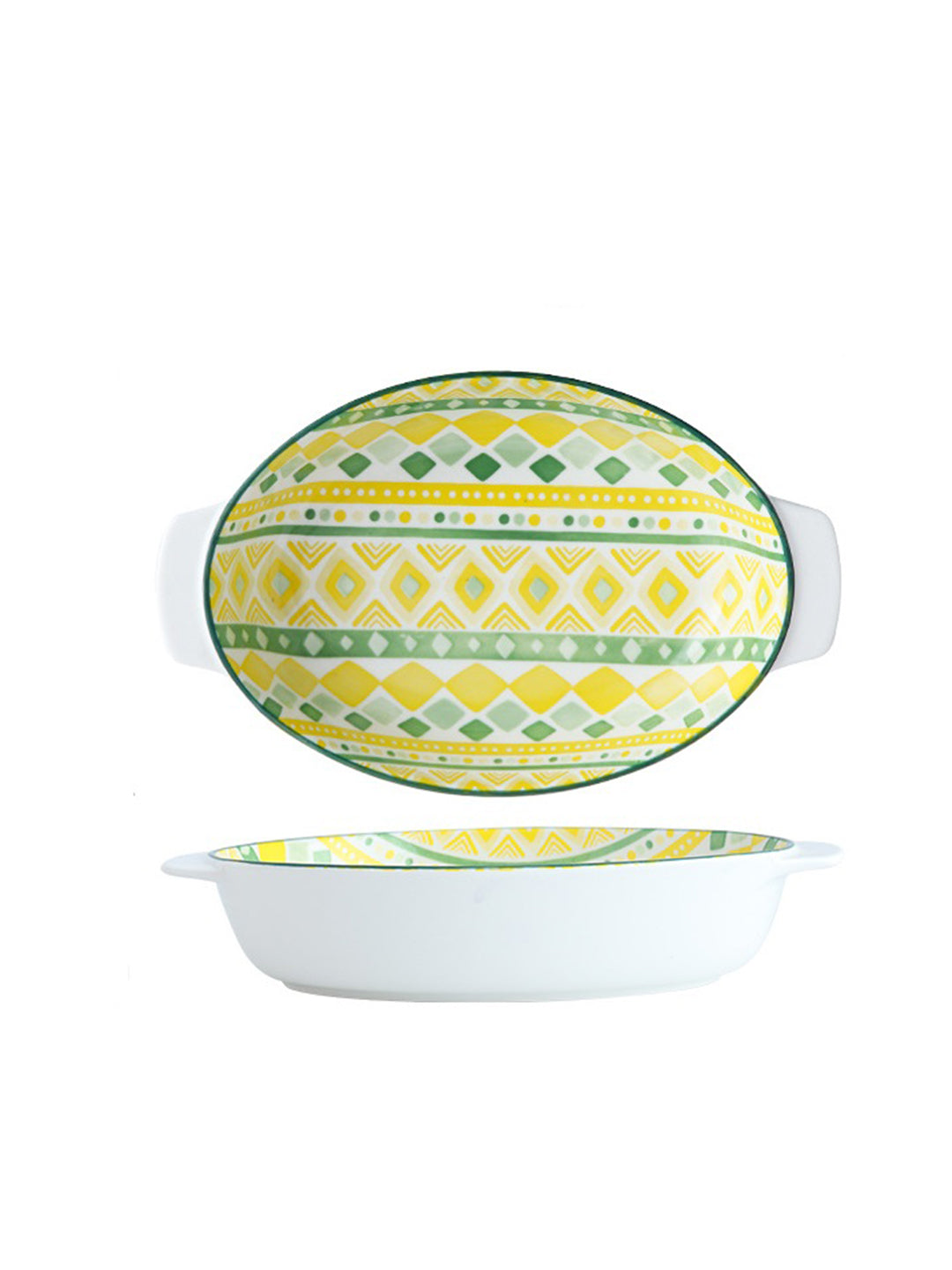 VON CASA Fancy Serving Platters - Yellow, 500Ml