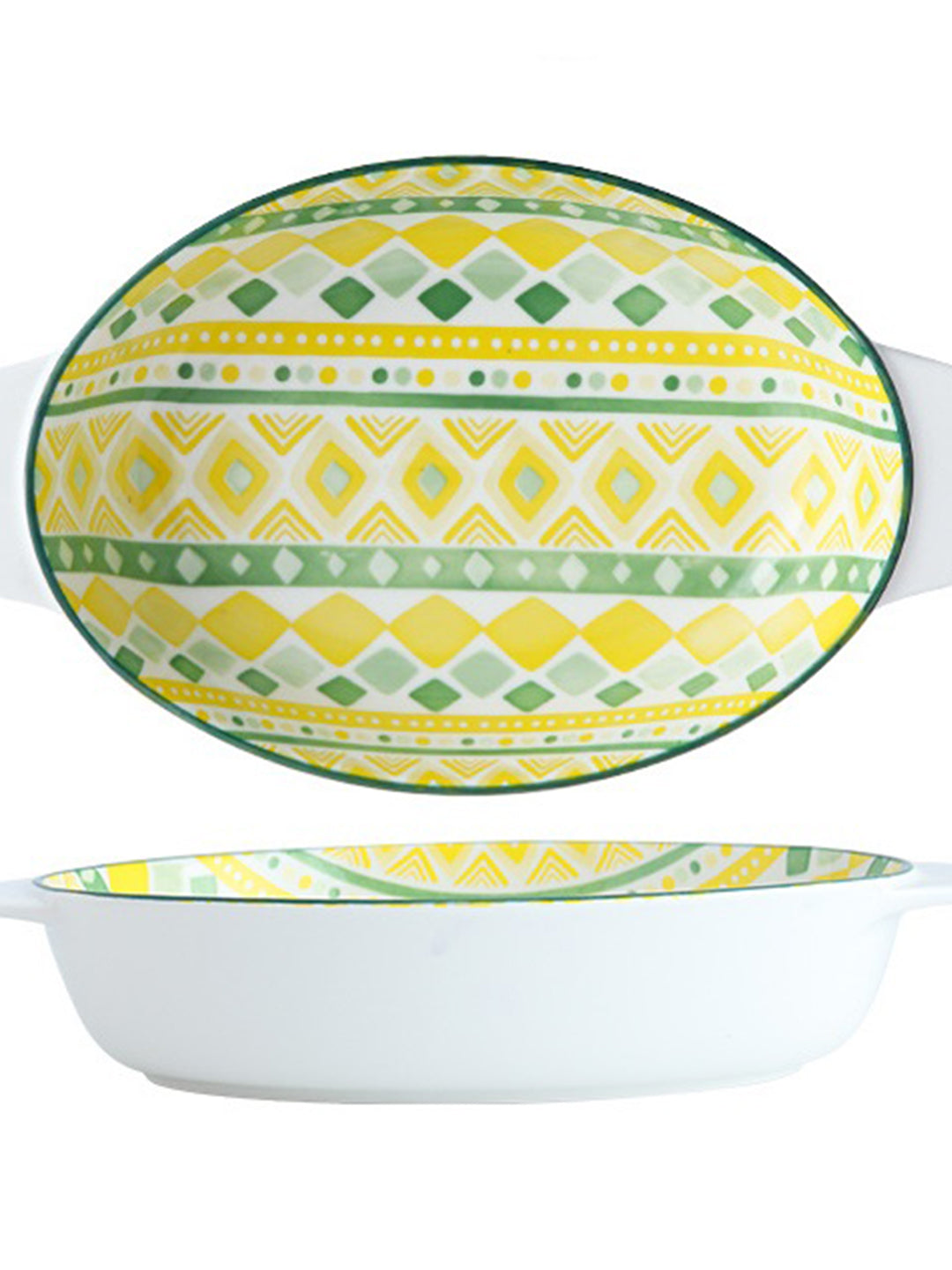 VON CASA Fancy Serving Platters - Yellow, 500Ml