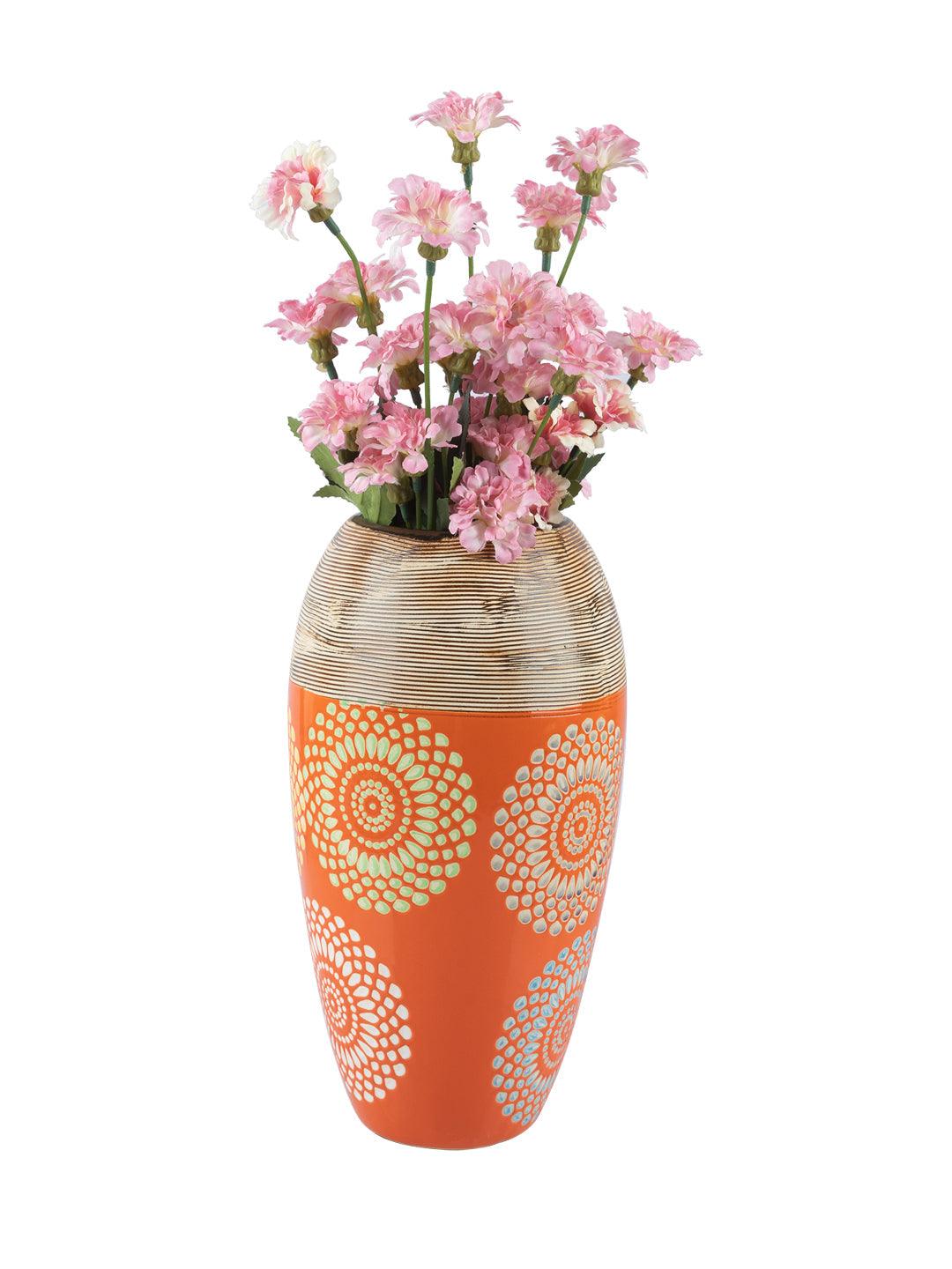 VON CASA Ceramic Multicolor Oval Shaped Vase - VON CASA
