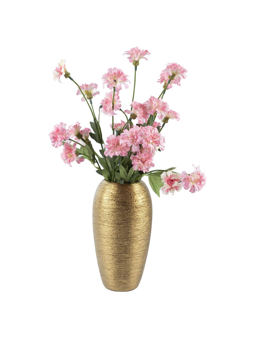 VON CASA Ceramic Gold Oval Shaped Vase - VON CASA
