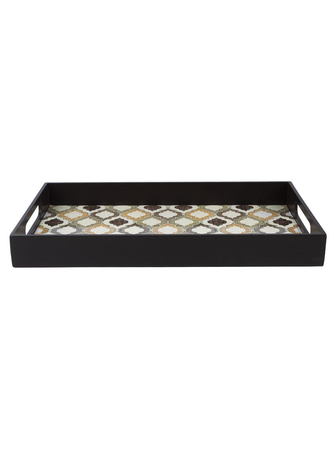 VON CASA Brown Rectangular Tray with handle - Von Casa - VON CASA