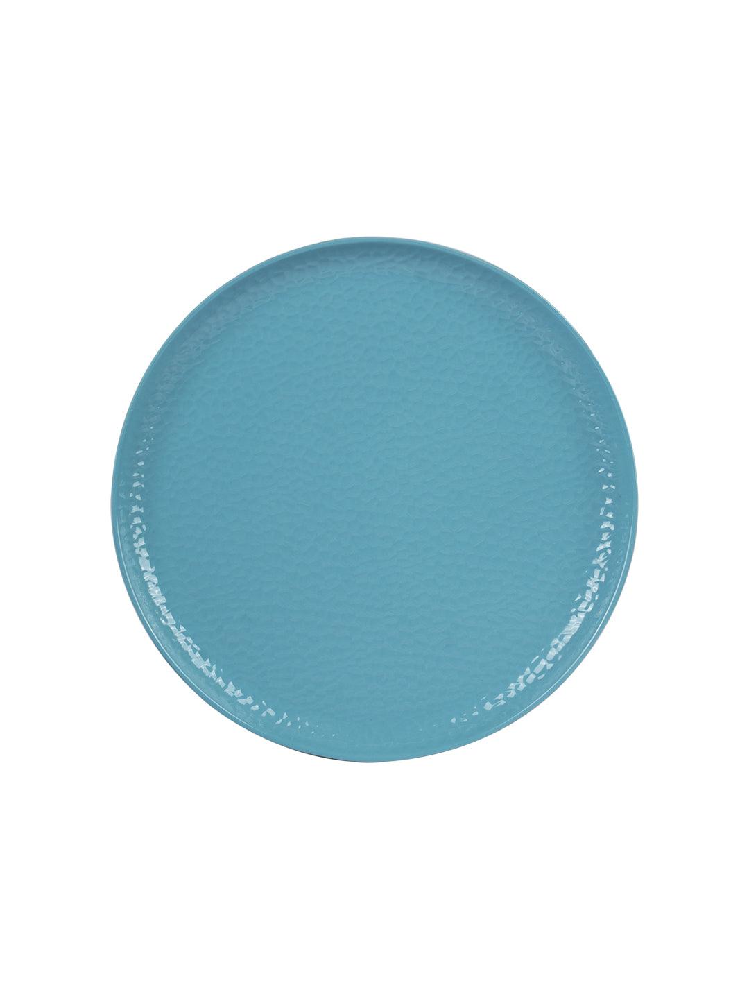 VON CASA Melamine Round Quarter Plate - Set of 6, Turquoise