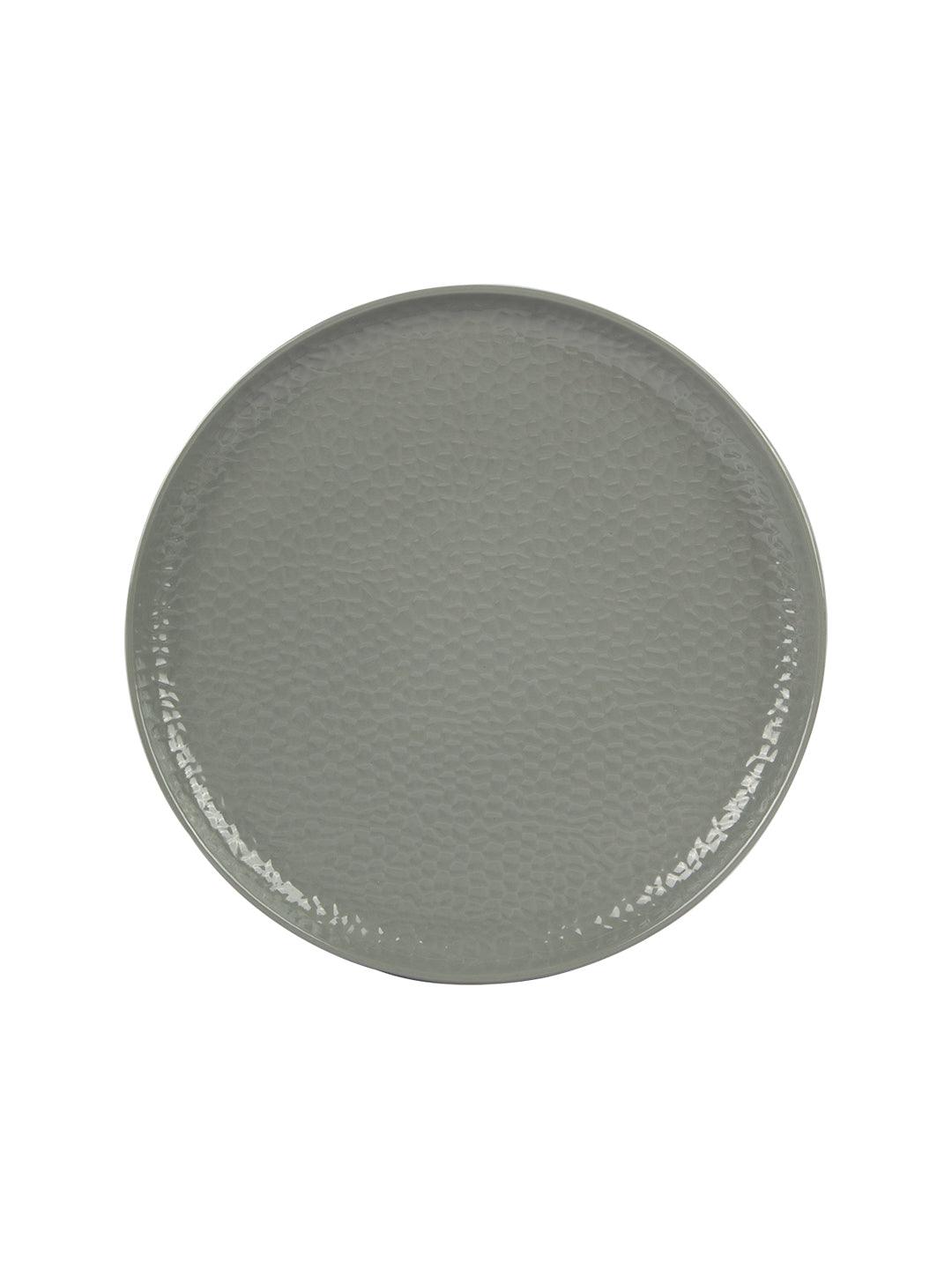 VON CASA Melamine Round Quarter Plate - Set of 6, Grey