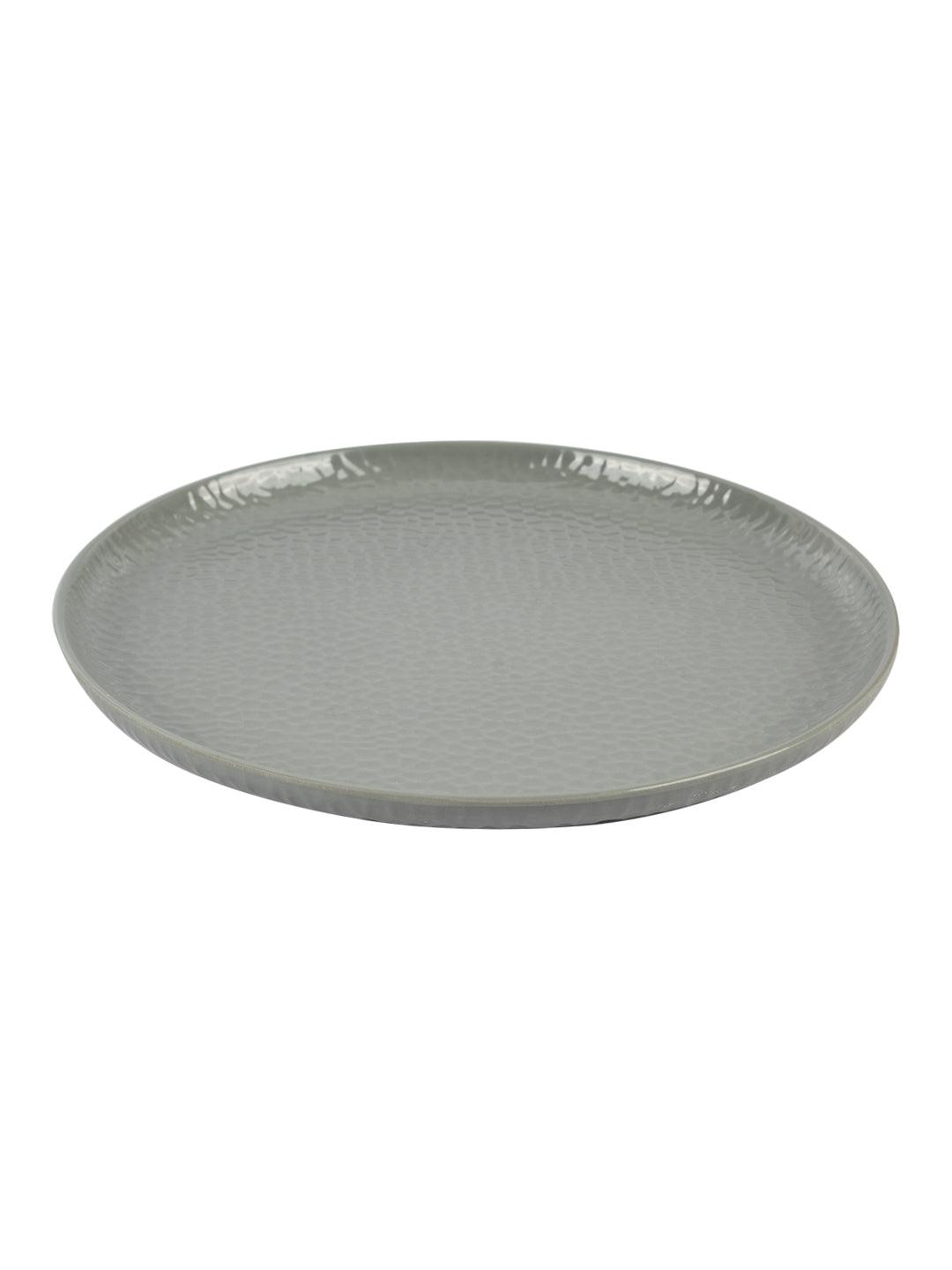 VON CASA Melamine Round Quarter Plate - Set of 6, Grey