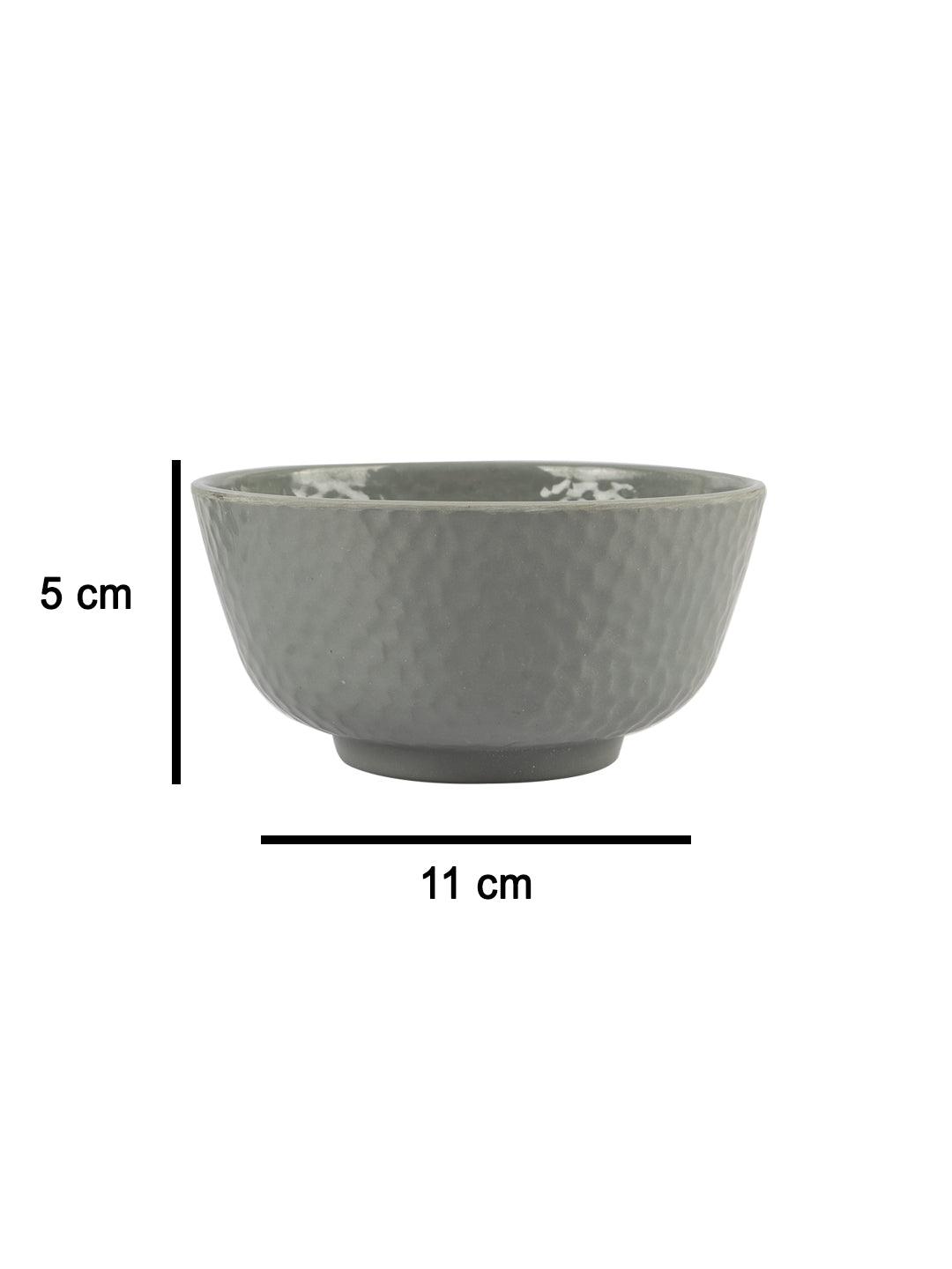 VON CASA Melamine Round Soup Bowl - Set of 6, Grey