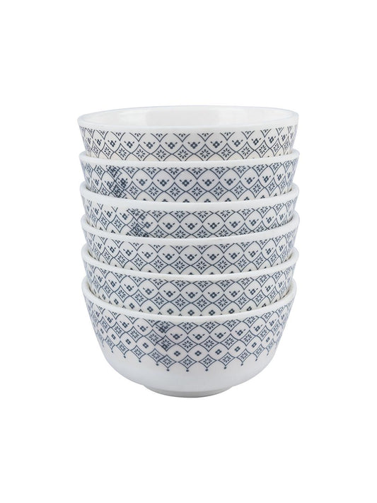 VON CASA Melamine Round Soup Bowl - Set of 6, White