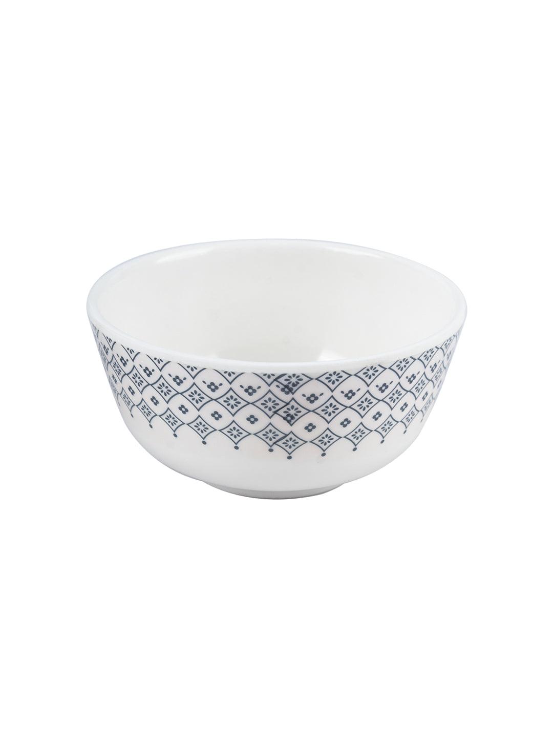 VON CASA Melamine Round Soup Bowl - Set of 6, White