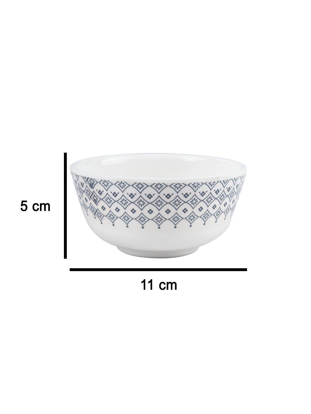 VON CASA Melamine Round Soup Bowl - Set of 6, White