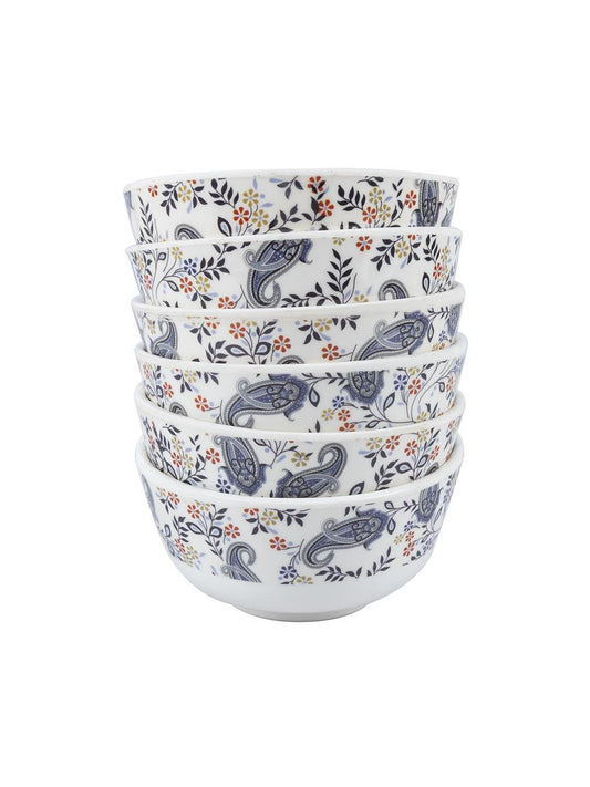 VON CASA Melamine Soup Bowl - Set of 6, White