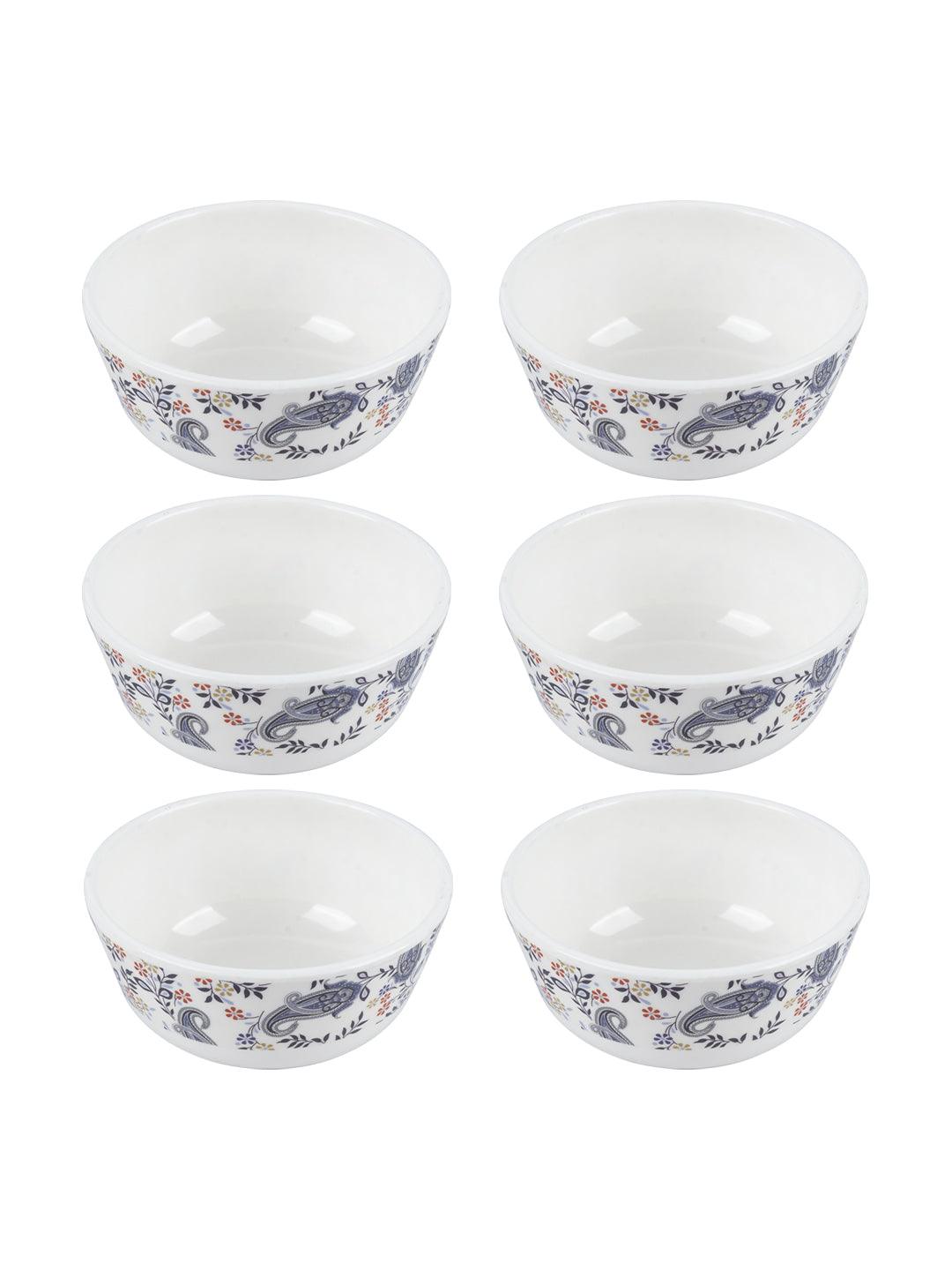 VON CASA Melamine Soup Bowl - Set of 6, White