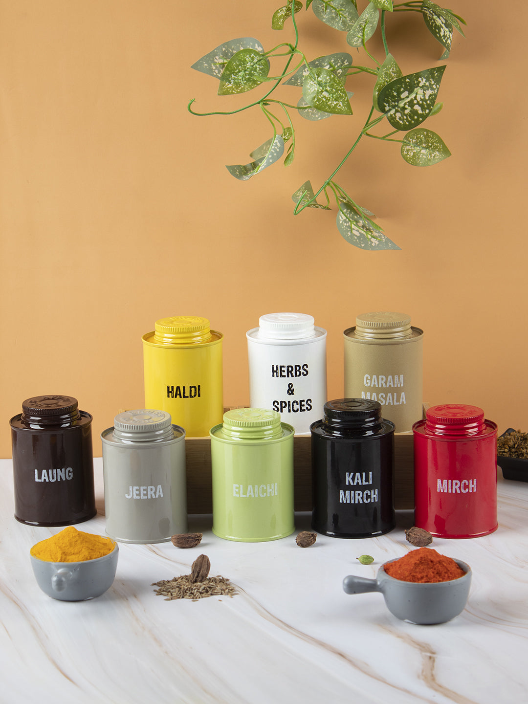 VON CASA Spice Jar 250Ml Set Of Spice Storage Jar For