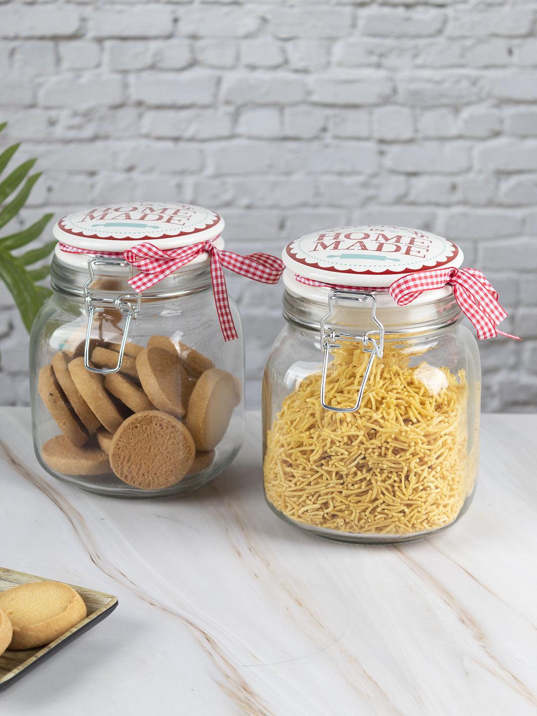 VON CASA Glass Jar (Pack of 2) - VON CASA