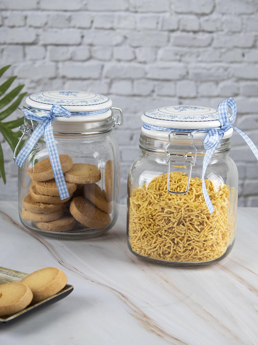 VON CASA Glass Jar (Pack of 2) - VON CASA