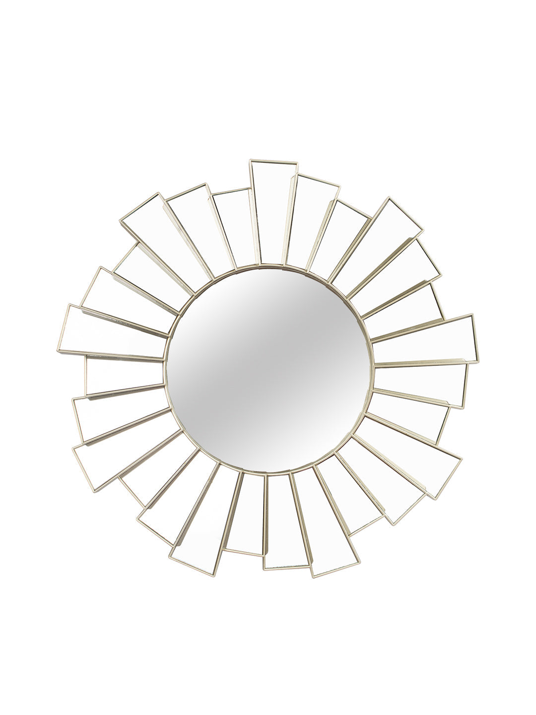 Plastic Golden Round Wall Mirror