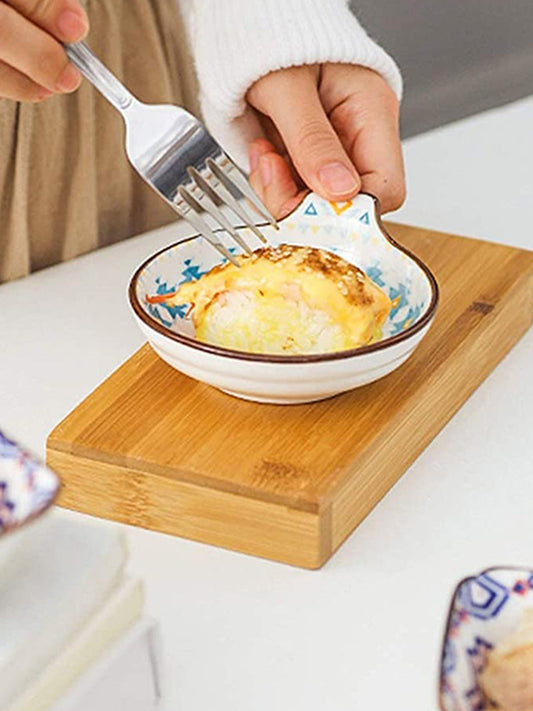VON CASA 120 Ml Ceramic Serving Bowls - Skyblue, Set Of 2