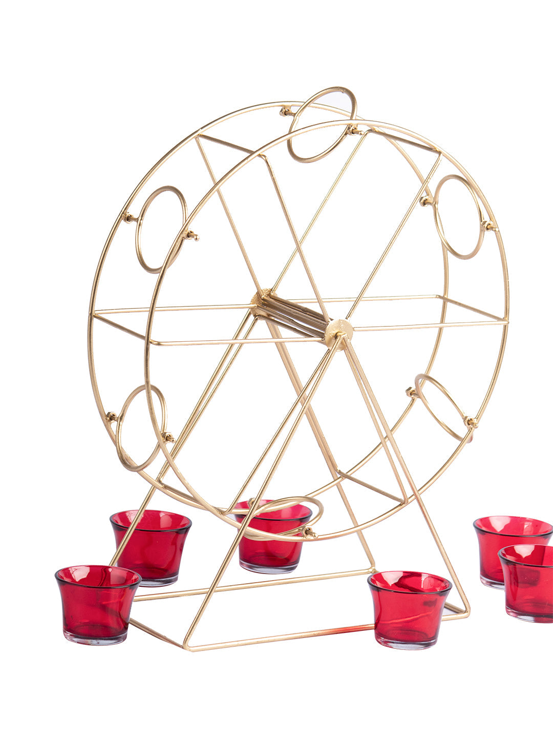 VON CASA Diwali Decoration Item WHEEL T- LITE HOLDER